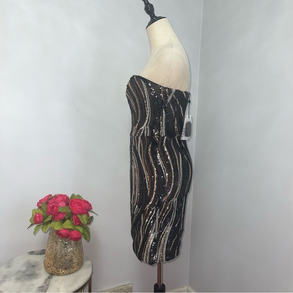 Dress Population Embellished Sequins Strapless Sweetheart Bodycon Dress- Reemoly - Picture 9 of 16